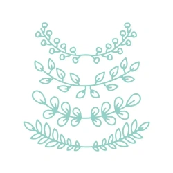 Zestaw wykrojników gałązki 4szt - Dalprint dpCraft