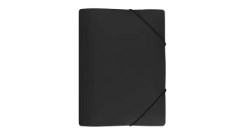 Teczka z gumką szeroka czarna - Biurfol