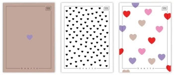 Zeszyt A4/80K kratka UV Hearts (5szt) - INTERDRUK