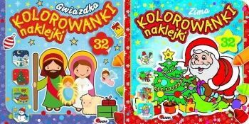 Kolorowanki naklejki Gwiazdka+ Zima+ Święta Elżbieta Moyski PAKIET - Mariola Budek