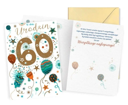 Karnet Urodziny 60 - Kukartka