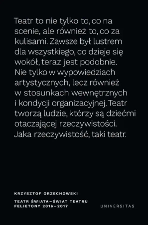 eBook Teatr świata - świat teatru Felietony 2016-2017 - Krzysztof Orzechowski