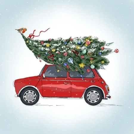 Karnet Swarovski kwadrat CL2307 Święta Samochód - Clear Creations