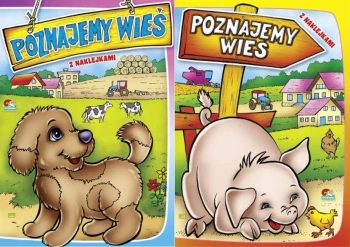 (019) Poznajemy wieś. Malowanki z naklejkami MIX - praca zbiorowa