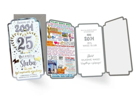 Karnet Rocznica ślubu 25 - Kukartka