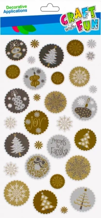 Naklejki BoŻe Narodzenie ŚnieŻynki Craft with Fun 501878