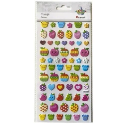 Naklejki wypukłe mix 65szt - Titanum