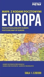 Europa 1:5 200 000 mapa z kodami pocztowymi - praca zbiorowa
