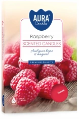 Świeca zapachowa parafinowa MALINA Aura 6 szt.