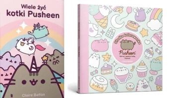 Pakiet: Wiele żyć kotki Pusheen, Pusheen. Słodka kolorowanka. Koloruj i - Claire Belton