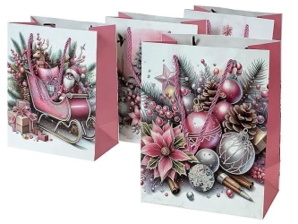 Torebka prezentowa Boże Narodzenie 23x18x10cm MIX - ADAR