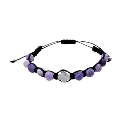 Różaniec 10-tka Kamień naturalny Fiolet - Art Sacrum
