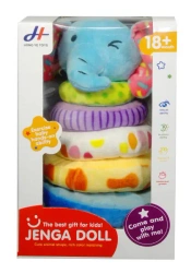 Zabawka dla malucha piramidka pluszowa ze słonikiem - SWEDE