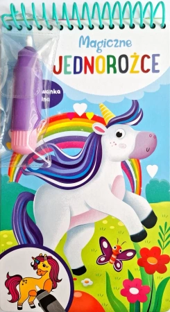Magiczne jednorożce. Kolorowanka wodna - Praca zbiorowa