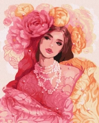 Malowanie po numerach - Piękno i piwonie 40x50cm - Ideyka