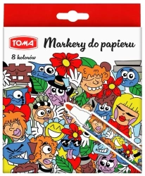Markery do papieru 8 kolorów - TOMA