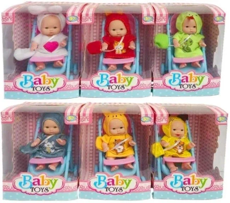 Lalka z wózkiem MIX - Merkpol