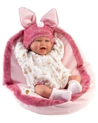 Lalka bobas Mimi śmiejąca się z podusią 42cm - Llorens