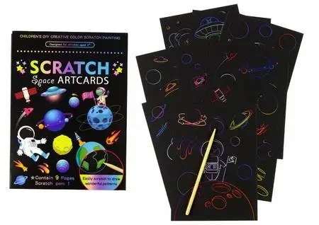 Zdrapywanka kolorowanka Kosmos - Leantoys