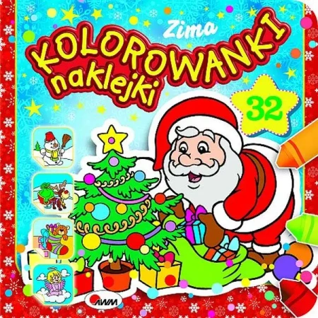 Zima. Kolorowanki, naklejki - Piotr Kozera