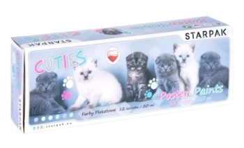 Farby plakatowe 12kol/20ml Cuties koty - STARPAK