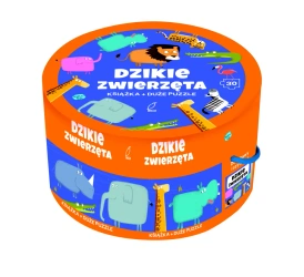 Dzikie zwierzęta. Książka z puzzlami w pudełku - opracowanie zbiorowe