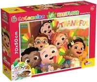 Cocomelon Dwustronne puzzle podłogowe 60 1, 2, 3 - Lisciani