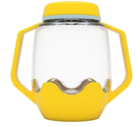 Słoik sensoryczny do napełnienia wodą żółty - Glo Pals