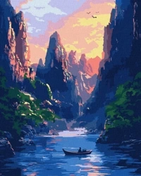 Malowanie po numerach - Wielkie góry 40x50cm - Ideyka