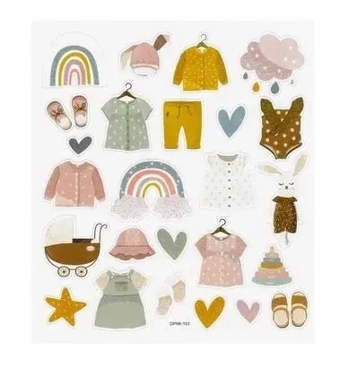 Naklejki papierowe - Baby Girl 25szt - Dalprint