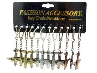 Brelok samolot metalowy (12szt) - ADAR