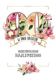 Karnet B6 PR-217 Urodziny 90 - Kukartka