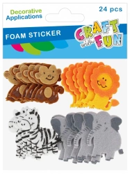 Ozdoba Dekoracyjna Samoprzylepna Safari 24szt Craft with Fun 570481