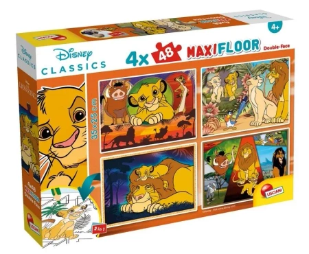 Puzzle Maxifloor 4x48 Disney Król Lew - Lisciani