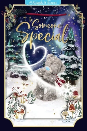 Kartka świąteczna 3D - Miś z białym sercem - Carte Blanche Greetings Ltd.