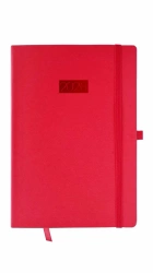 Kalendarz 2026 Flex A5 dzienny czerwony V4 K-A5D - AVANTI