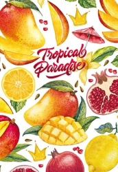 Notatnik ozdobny 128x165/64K linia Owoce egzotyka - Fresh