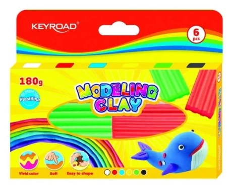 Modelina 30 g 6 kolorów - Keyroad