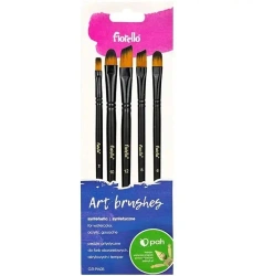 Pędzle artystyczne nylonowe 5szt - Fiorello