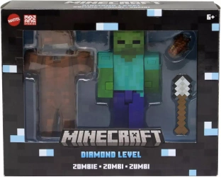 MINECRAFT DIAMOND LEVEL Poziom Diamentowy, figurka z gry ZOMBIE