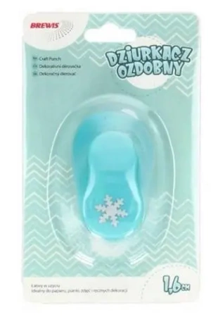 Dziurkacz ozdobny - Płatek śniegu 1,6cm MIX - Brewis