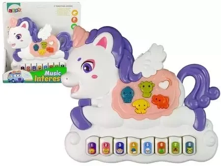 Interaktywne pianinko jednorożec - Leantoys