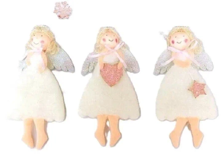 Zawieszka dekoracyjna Anioł 15cm MIX - ADAR