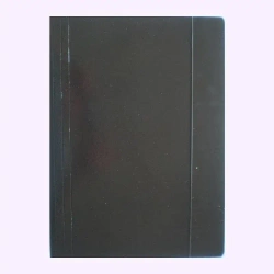 Teczka A4 z gumką błyszcząca czarna - Ziemia Obiecana