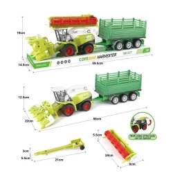 Zestaw kombajnów z przyczepą do siana - TOYS Paweł Wojda