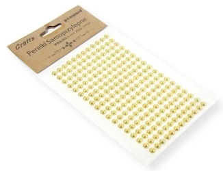 Perełki samoprzylepne złoty chrom 6mm - Penword