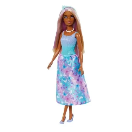Barbie Księżniczka Lalka Niebiesko-fioletowy strój - Mattel