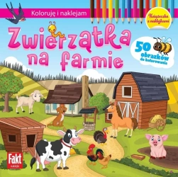 Koloruję i naklejam. Zwierzątka na farmie - Praca Zbiorowa