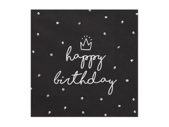 Serwetki Happy Birthday 33x33cm 20szt - PartyDeco