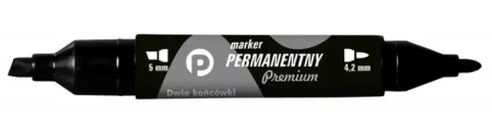 Marker perman. czarna 2 końcówki (12szt.) KM502-V2 - Tetis